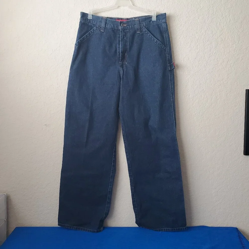 Guess Men’s Workwear D67-62W Loose Fit Carpenter Blue Jeans 36x34